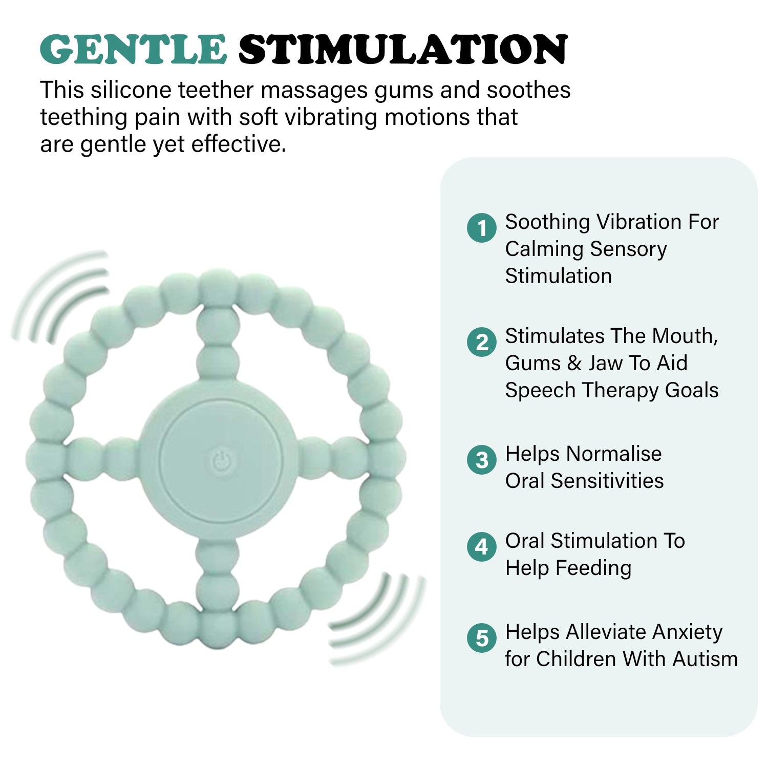 Vibrating Massaging Teether/ Speech Therapy Tool Adoripie Vibrating Massaging Teether/ Speech Therapy Tool Adoripie